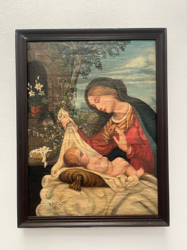 Virgen en contemplación, está inspirada en el pintor italiano Carlo Dolci.