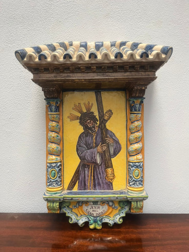 Cristo del Gran Poder pintado en cerámica de Triana (Sevilla).